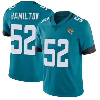 Men's Nike Jacksonville Jaguars Davon Hamilton DaVon Hamilton Vapor Untouchable Jersey - Teal Limited