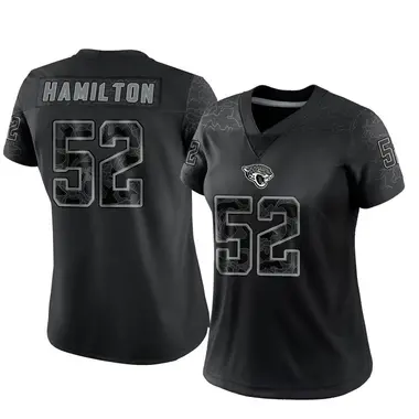 Women's Nike Jacksonville Jaguars Davon Hamilton DaVon Hamilton Reflective Jersey - Black Limited